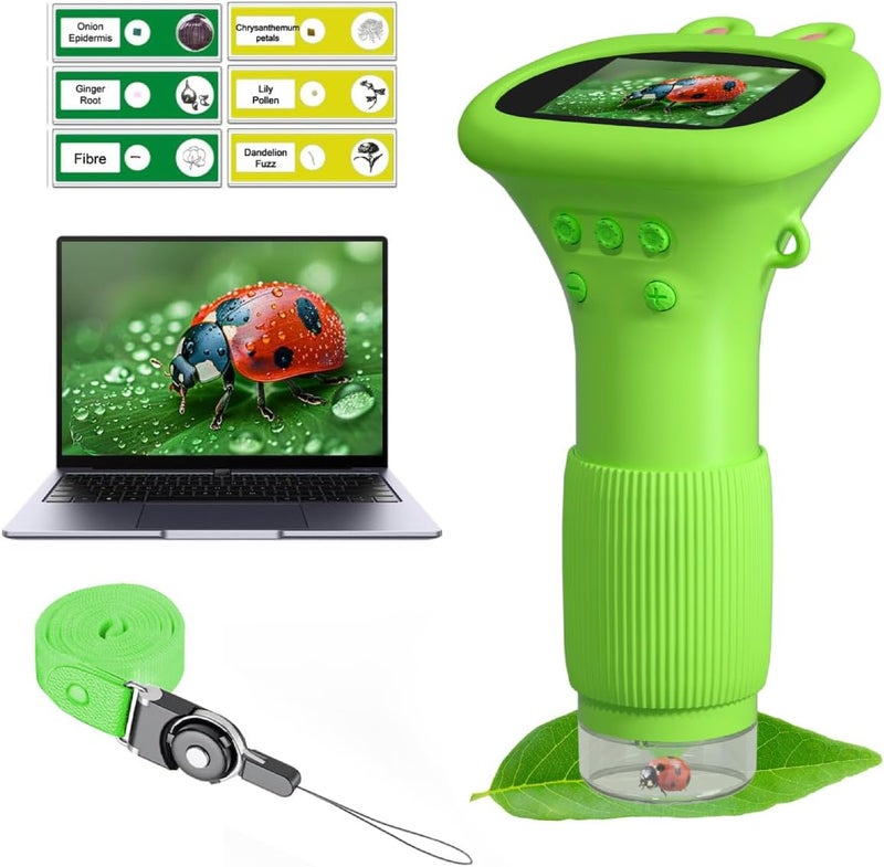 WINWEND Kids Microscope Pocket Microscope -1000X Portable Microscope for Kid | Photo and Video Mini Microscopes | 2'' Digital Little Scientist Microscopes for 3-10 Age Years Old Boys Girls Toys Gifts - Image 1